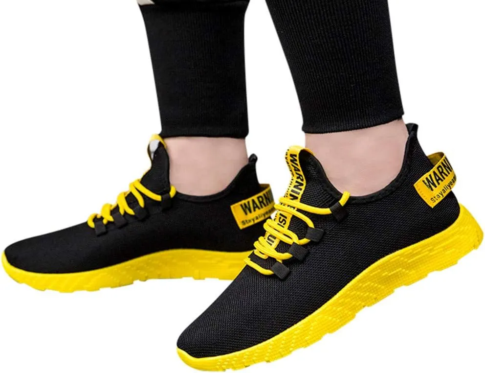 Mens Running Sneakers Sport Fashion Lace-Up Athletic Soft Shoes for Gym Tennis Men  Cushioned, Breathable, Lightweight & Comfortable