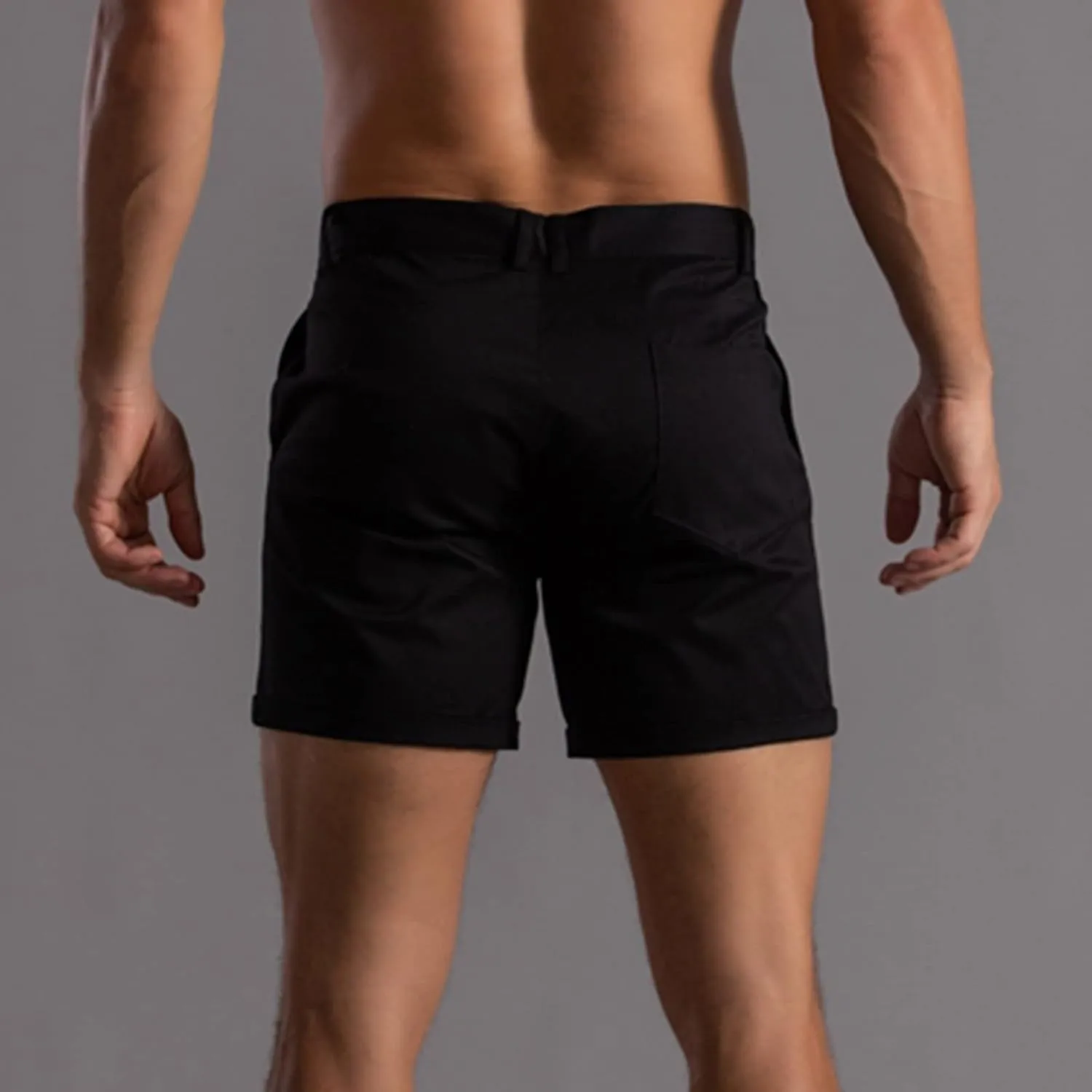 Men's Shorts Slim Fit Flat Front Stretch Casual Short Shorts Outdoor Athletic Workout Running Activewear Pants