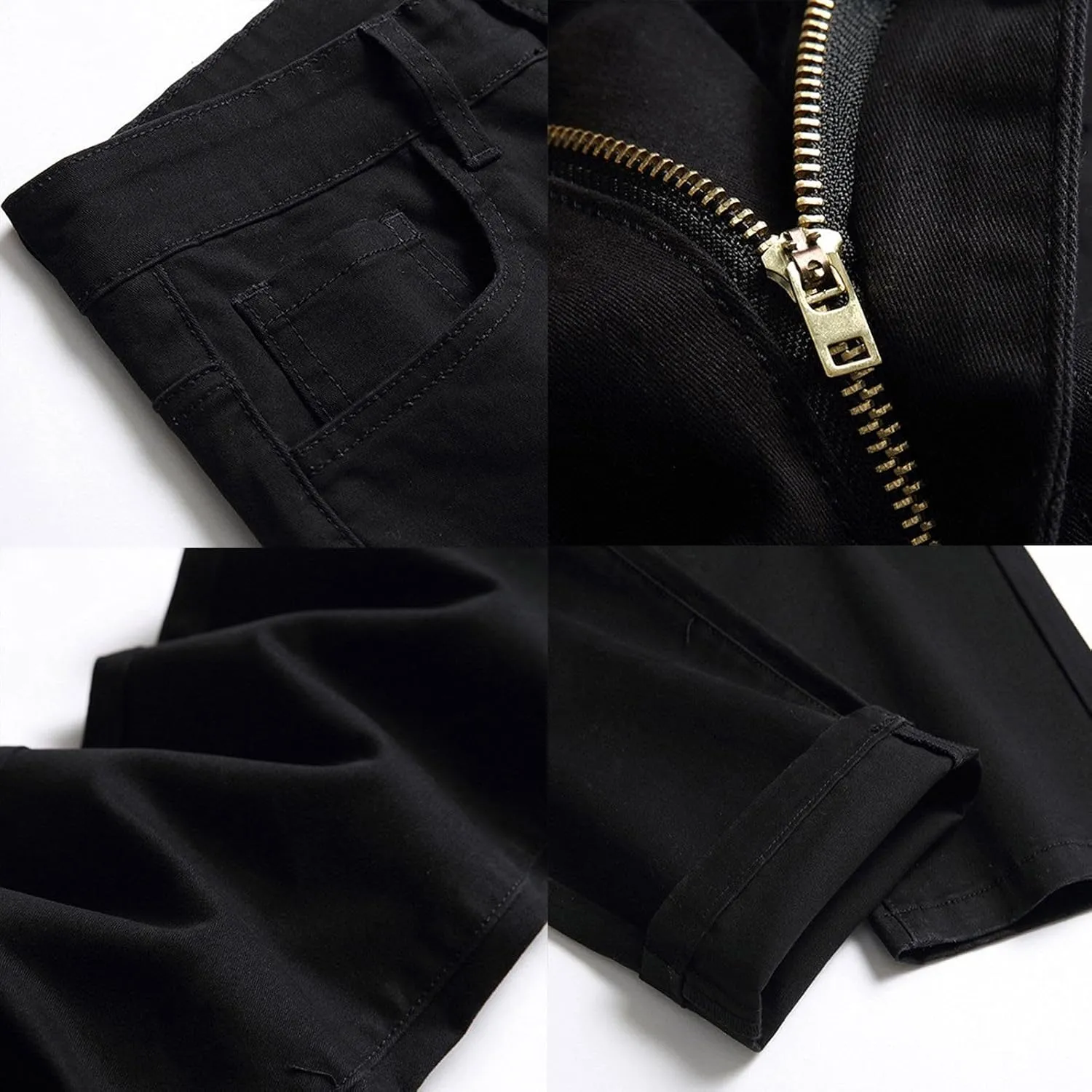 Mens Skinny Dress Pants Straight Leg Slim Fit Stretchy Solid Classic Chino Pants Outdoor Business Golf Casual Pants