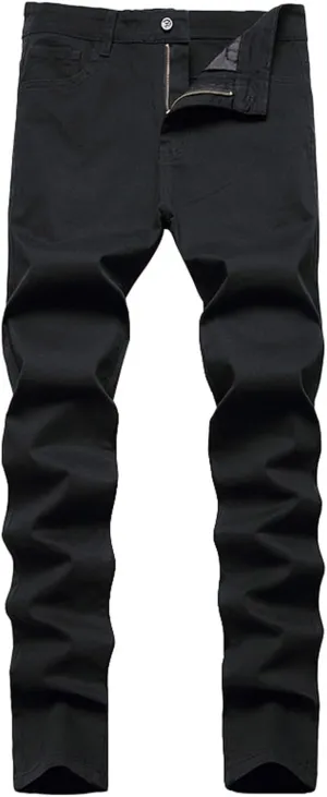 Mens Skinny Dress Pants Straight Leg Slim Fit Stretchy Solid Classic Chino Pants Outdoor Business Golf Casual Pants