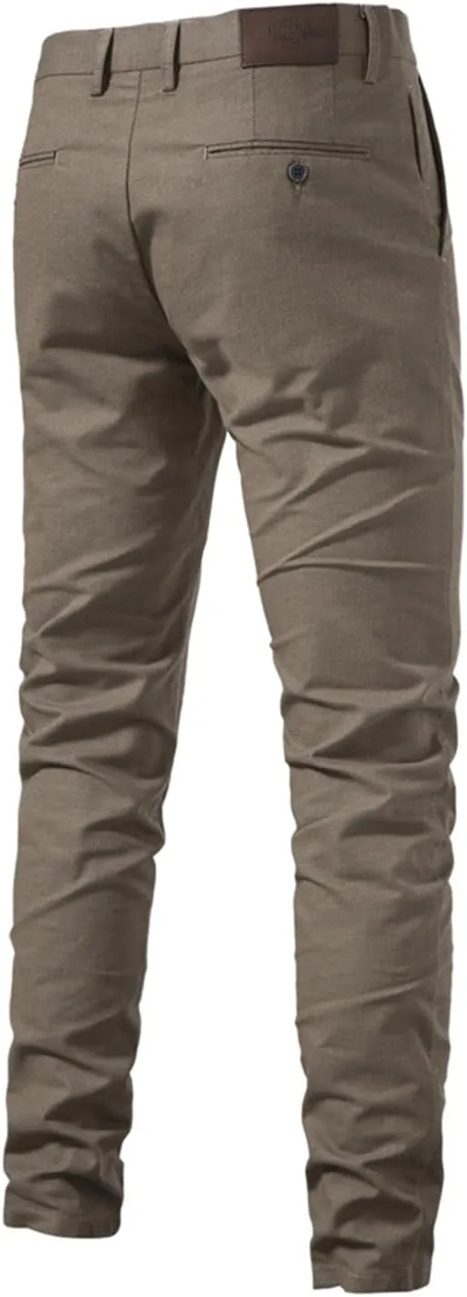 Men's Skinny-Fit Casual Stretch Chino Pant Classic Fit Flat Front Dress Pants Slim Fit Slacks Tapered Trousers