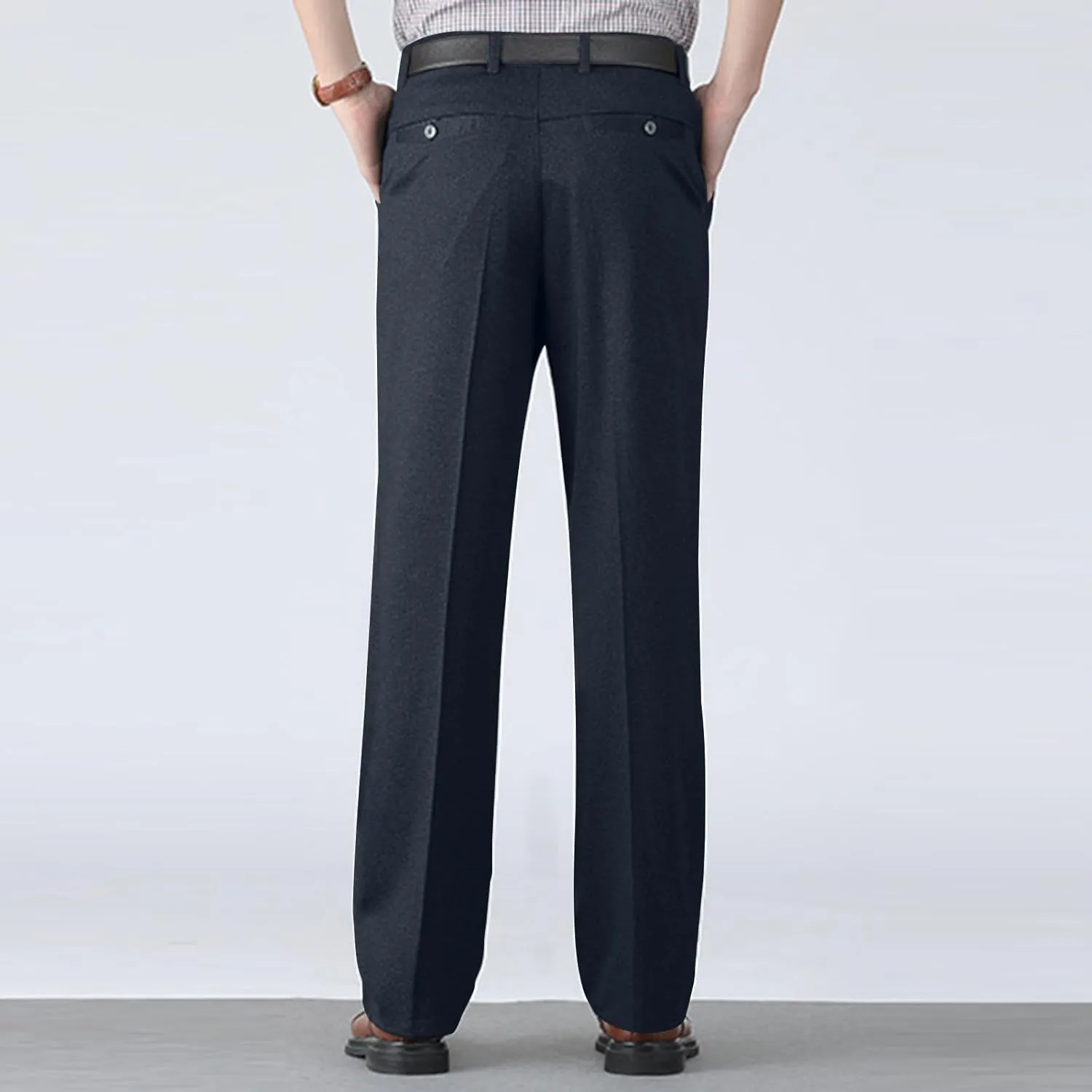 Mens Slim Fit Dress Pants Premium Comfy Classic Fit Flat Front Hidden Waistband Pant (Regular and Big & Tall Sizes)