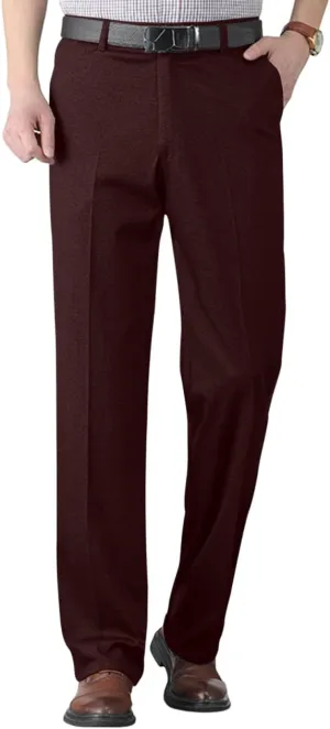 Mens Slim Fit Dress Pants Premium Comfy Classic Fit Flat Front Hidden Waistband Pant (Regular and Big & Tall Sizes)