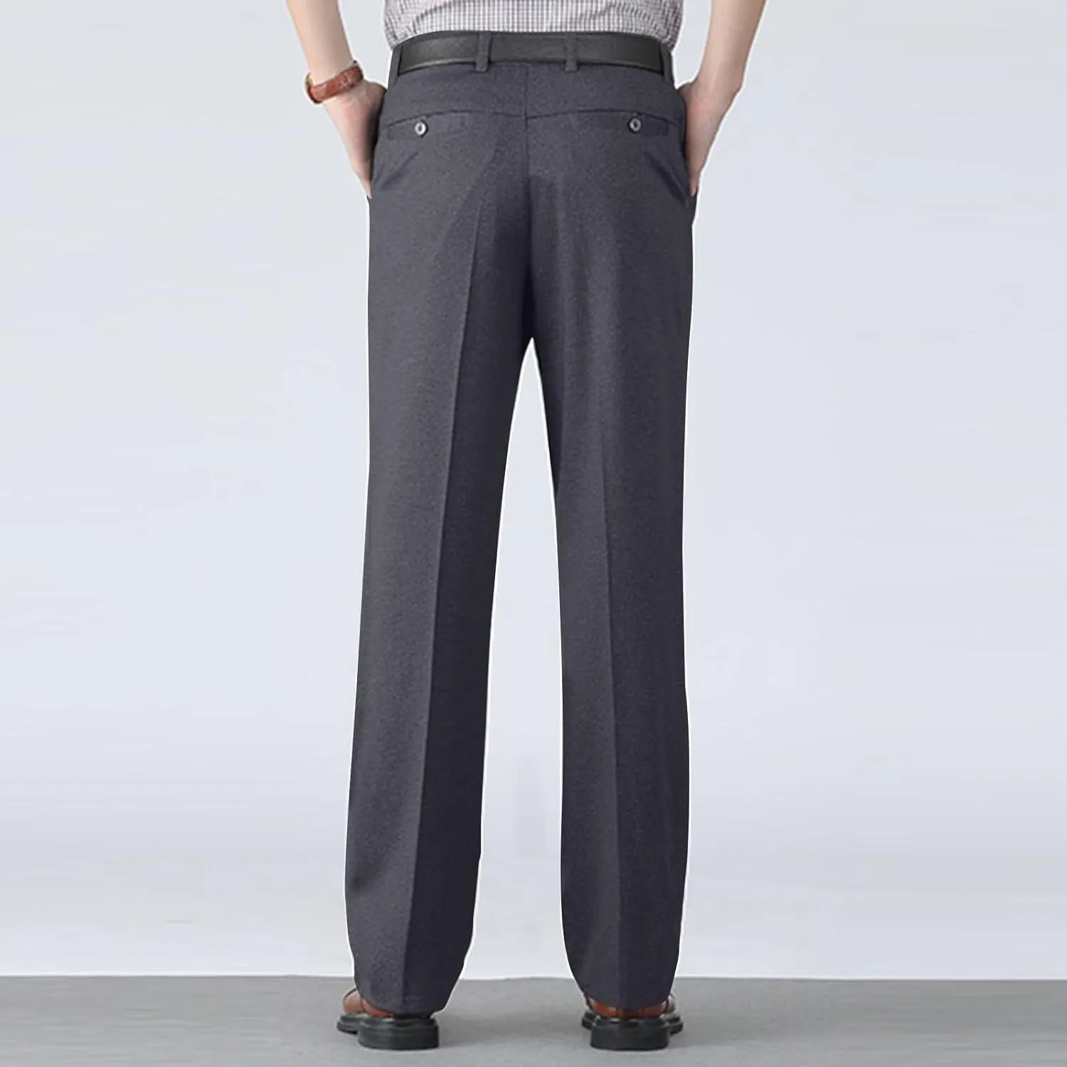 Mens Slim Fit Dress Pants Premium Comfy Classic Fit Flat Front Hidden Waistband Pant (Regular and Big & Tall Sizes)