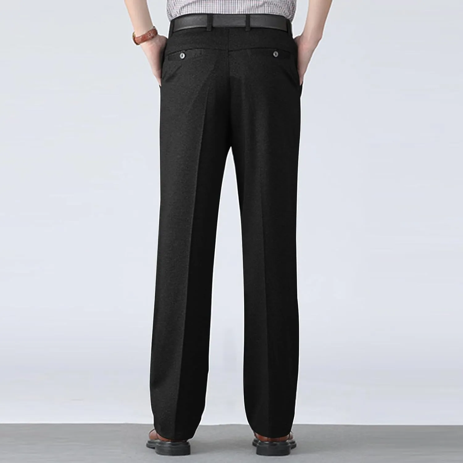 Mens Slim Fit Dress Pants Premium Comfy Classic Fit Flat Front Hidden Waistband Pant (Regular and Big & Tall Sizes)