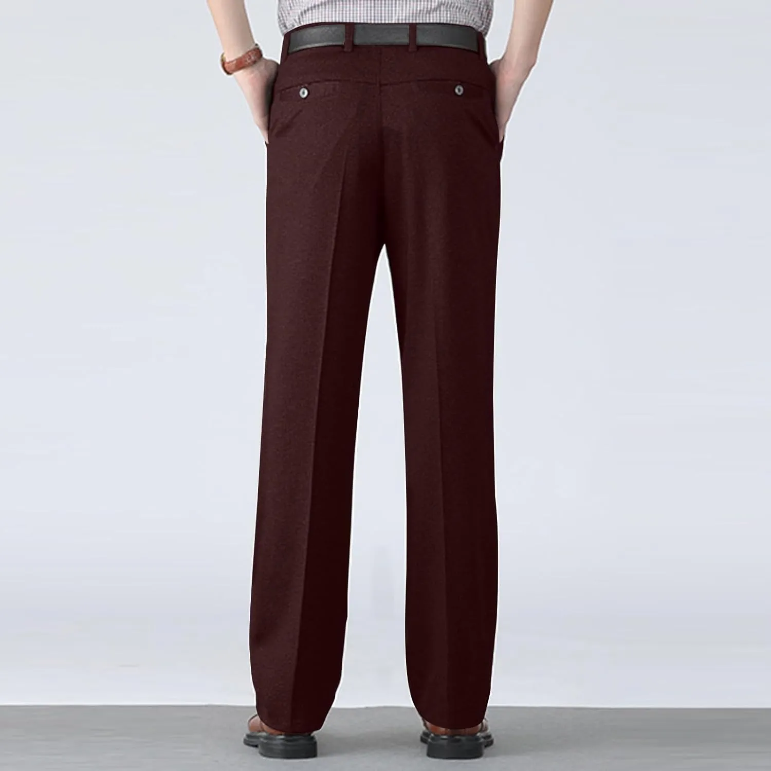 Mens Slim Fit Dress Pants Premium Comfy Classic Fit Flat Front Hidden Waistband Pant (Regular and Big & Tall Sizes)