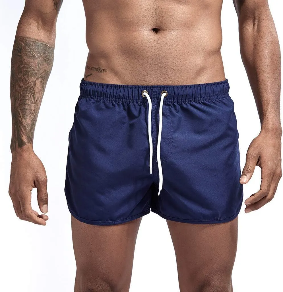 Men's Summer Shorts Lightweight Slim-Fit 5" Flat-Front Drawstring Walk Shorts Comfort Beach Stretch Chino Short