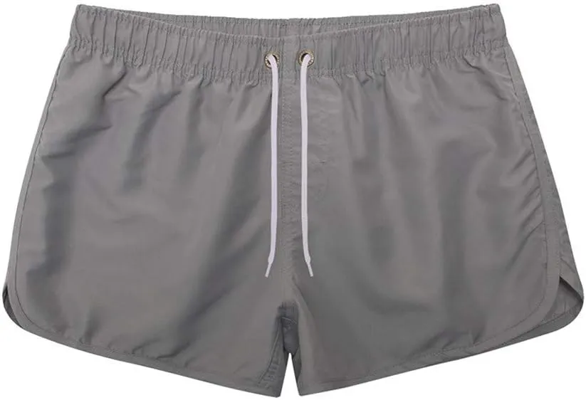 Men's Summer Shorts Lightweight Slim-Fit 5" Flat-Front Drawstring Walk Shorts Comfort Beach Stretch Chino Short