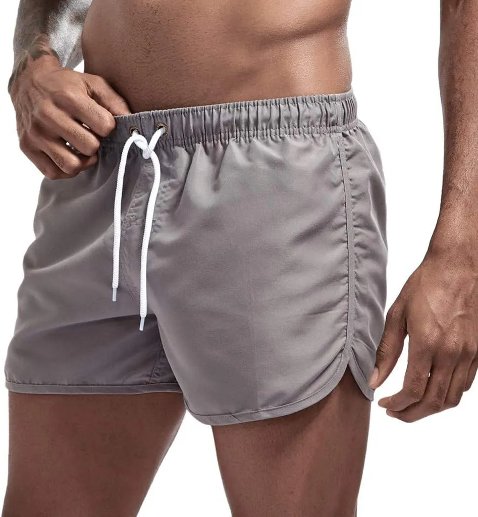 Men's Summer Shorts Lightweight Slim-Fit 5" Flat-Front Drawstring Walk Shorts Comfort Beach Stretch Chino Short