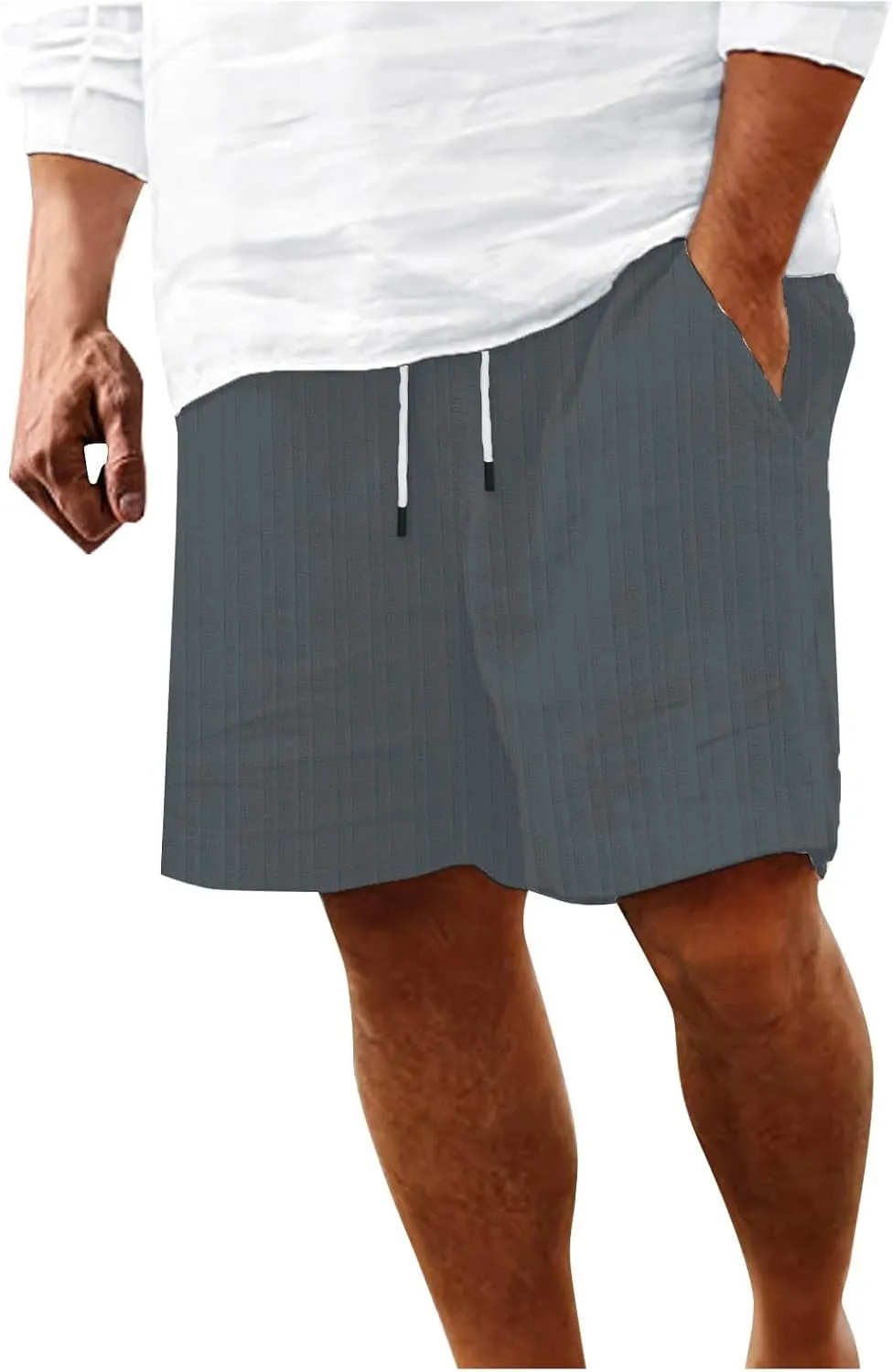 Mens Summer Shorts Slim-Fit Elastic Beach Shorts Gym Basketball Lightweight Classic Regular Activewear Pants