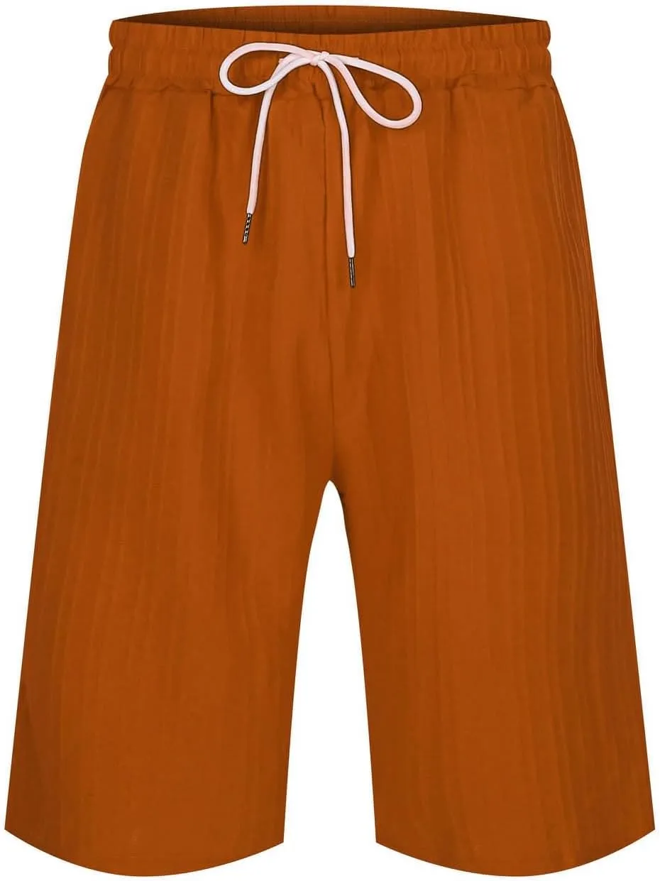 Mens Summer Shorts Slim-Fit Elastic Beach Shorts Gym Basketball Lightweight Classic Regular Activewear Pants