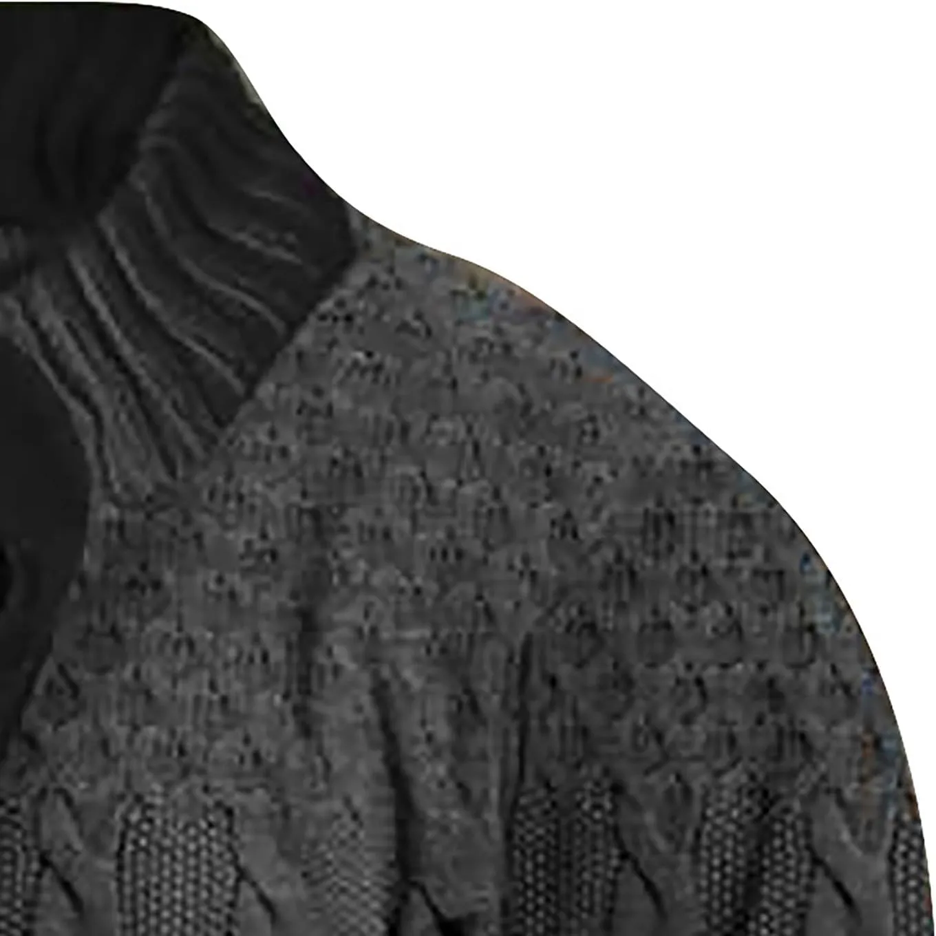 Mens Sweater Fall And Winter Casual Long Sleeved Zipper Shaker Warm Long Sleeved Sweater Tops Men'S Stand Up Collar