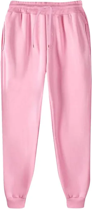 Mens Sweatpants Joggers Pants Man Heavyweight Fleece Cargo Sweatpants Elastic Waist Drawstring Straight Leg Athletic