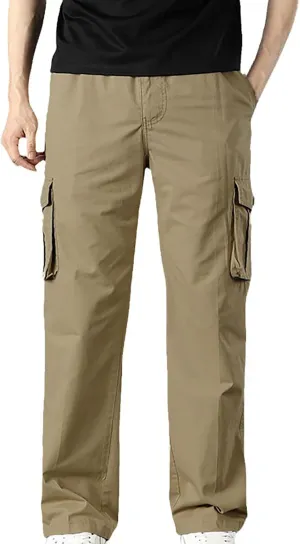 Mens Sweatpants Pockets Lightweight Cargo Sweatpants Stretch Waistband Workout Joggers Outdoor Athletic Hiking Pants