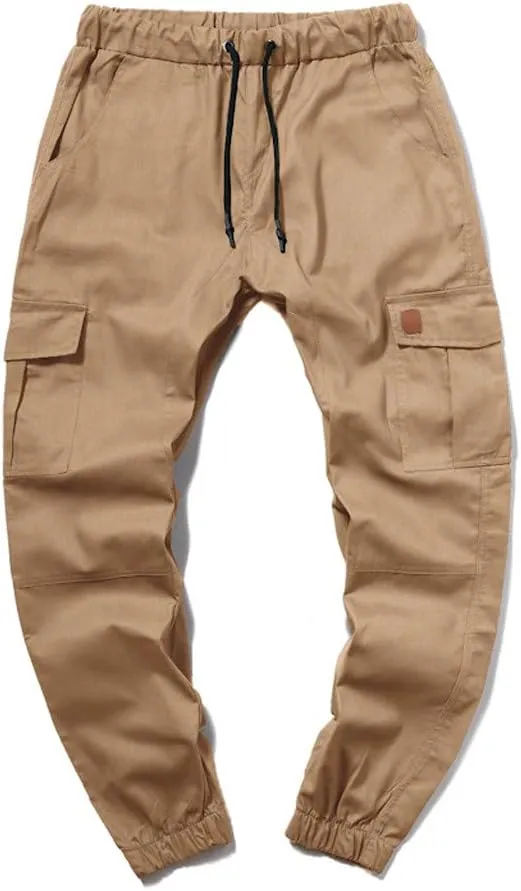 Mens Sweatpants with Pockets Casual Straight-Leg Trousers Mens Heavyweight Cargo Fleece Sweatpants Stretch Elastic