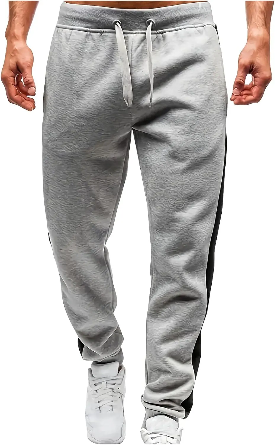 Mens Work Pants Drawstring Jogger Sweatpants Baggy Comfy Athletic Sweatpants Breathable Elastic Waist Hiking Pants