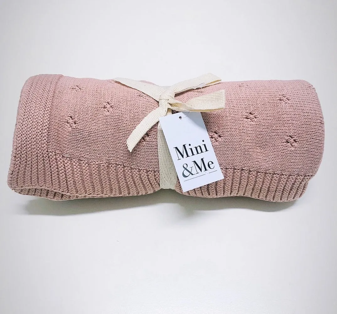 Mini & Me Heirloom Baby Blanket Blush