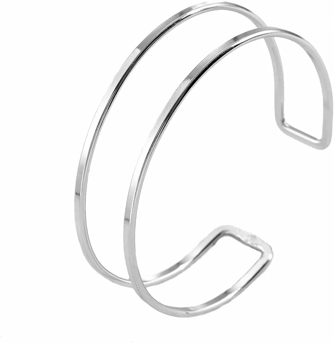 Minimalist Arm Cuff Gold Cuff Upper Arm Bracelet Dainty Layered Bangle Jewelry for Women