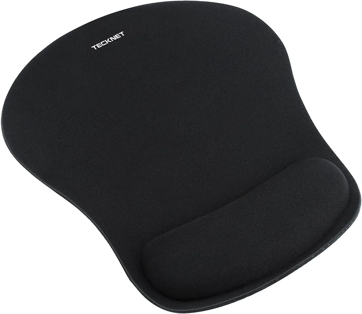 Mouse Pad with Wrist Support, TECKNET Ergonomic Gaming Mouse Pad Pain Relief, Portable Comfortable Mousepad for Computer, Laptop, Office, Home and Travel, Non-Slip Base, Waterproof Surface, Black