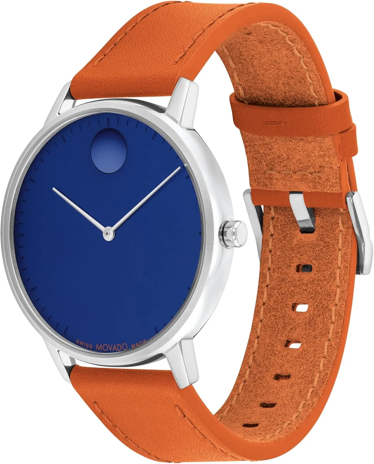 Movado Face Men's Luxury Quartz Watch - Swiss Movement - Water Resistance 30 Meters (3ATM) - Elegant Timepiece - Gift for Him - 41mm