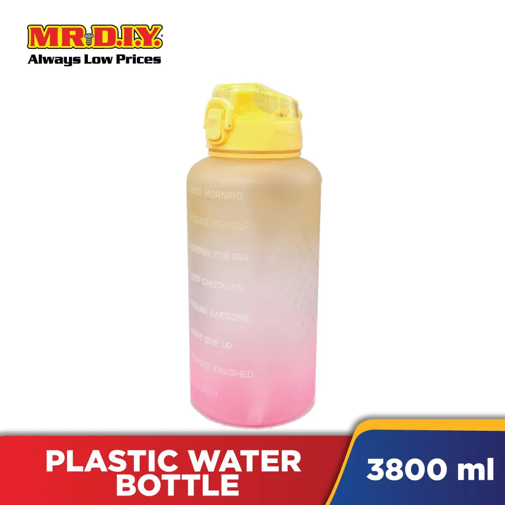 (MR.DIY) Large High Capacity Plastic Water Bottle with Gradient Colors (3.8L)