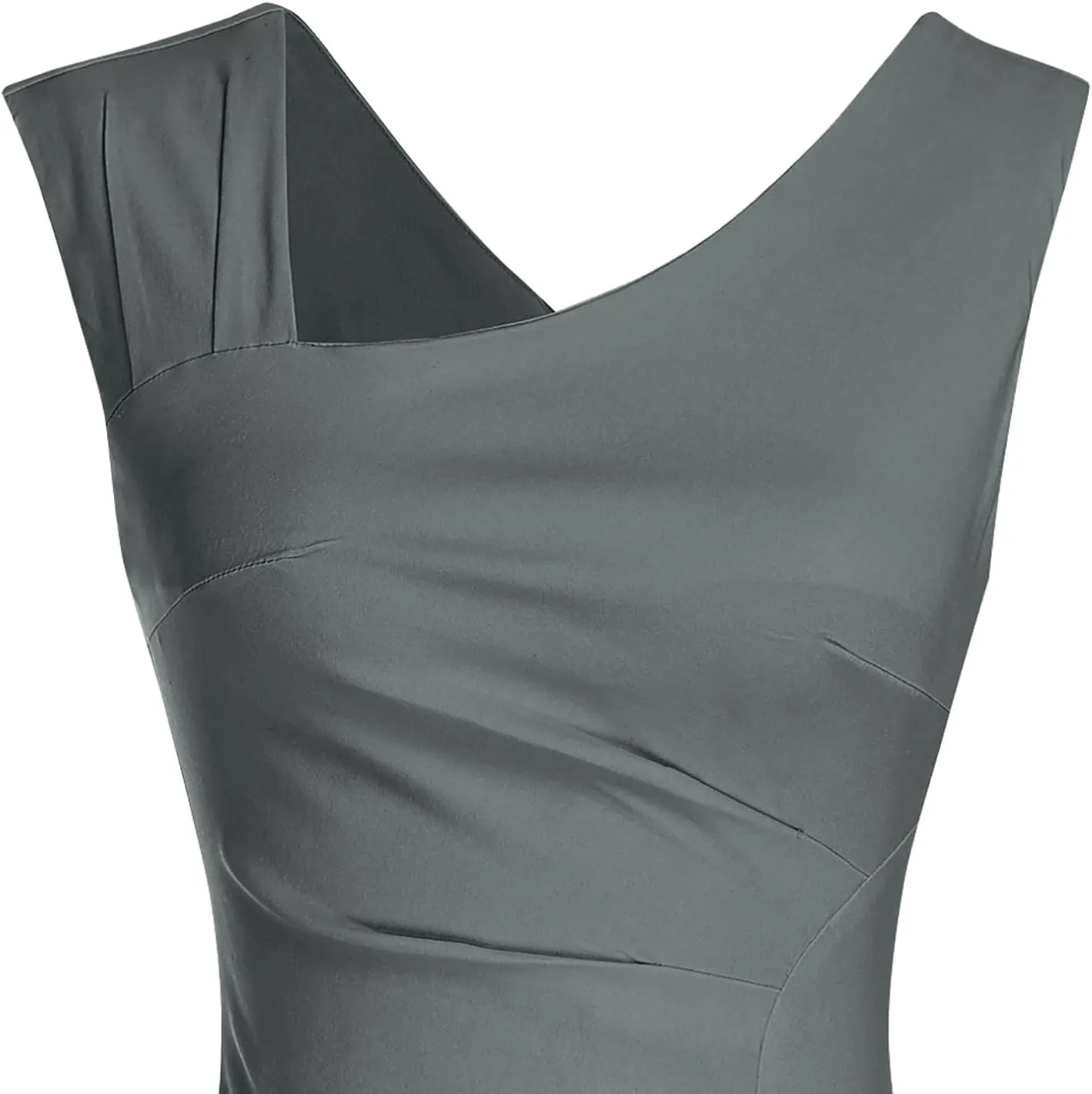 MUXXN Women's Retro 1950s Style Sleeveless Slim Business Pencil Dress