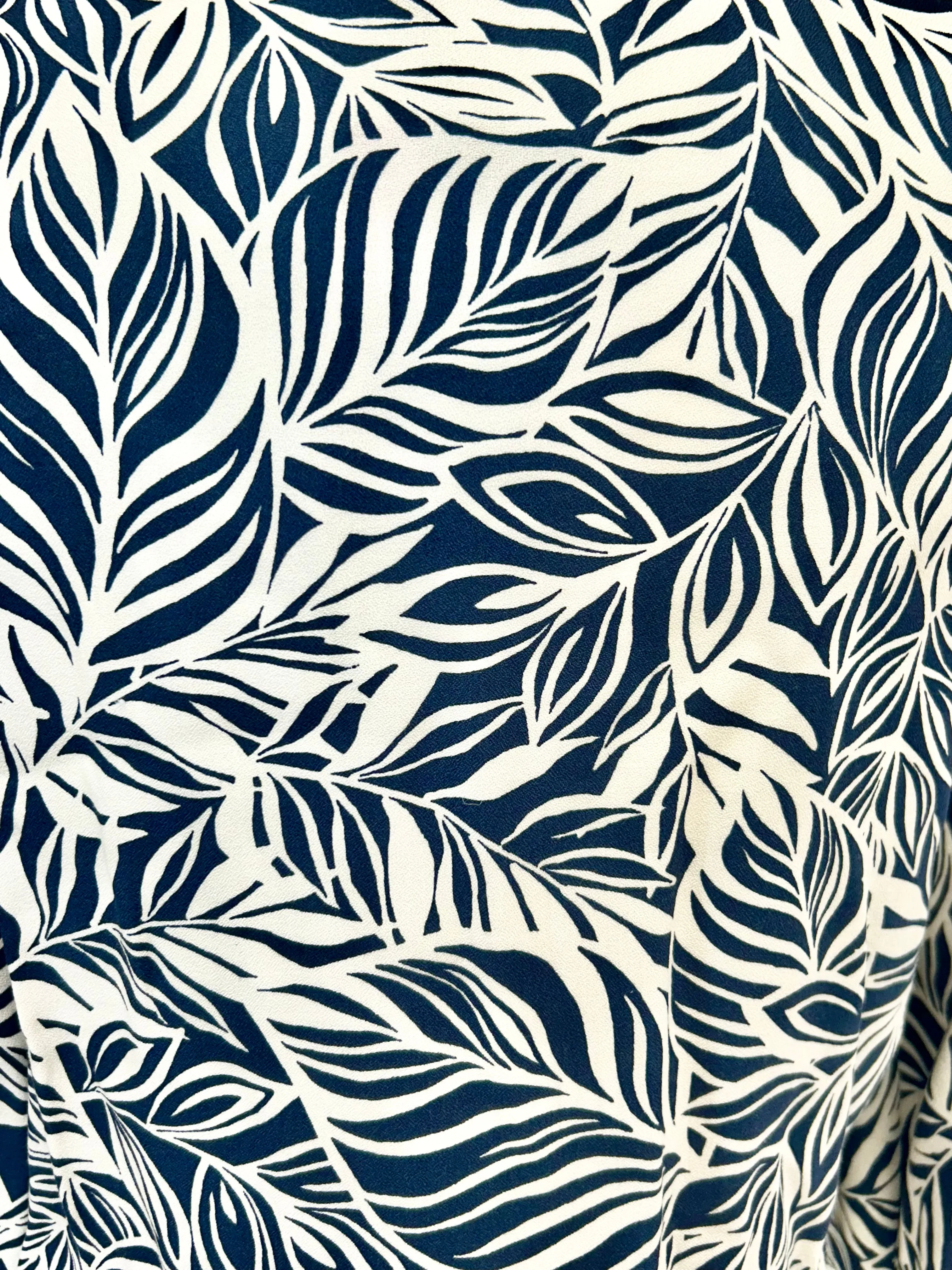 Navy Ivory Printed Kimono Top