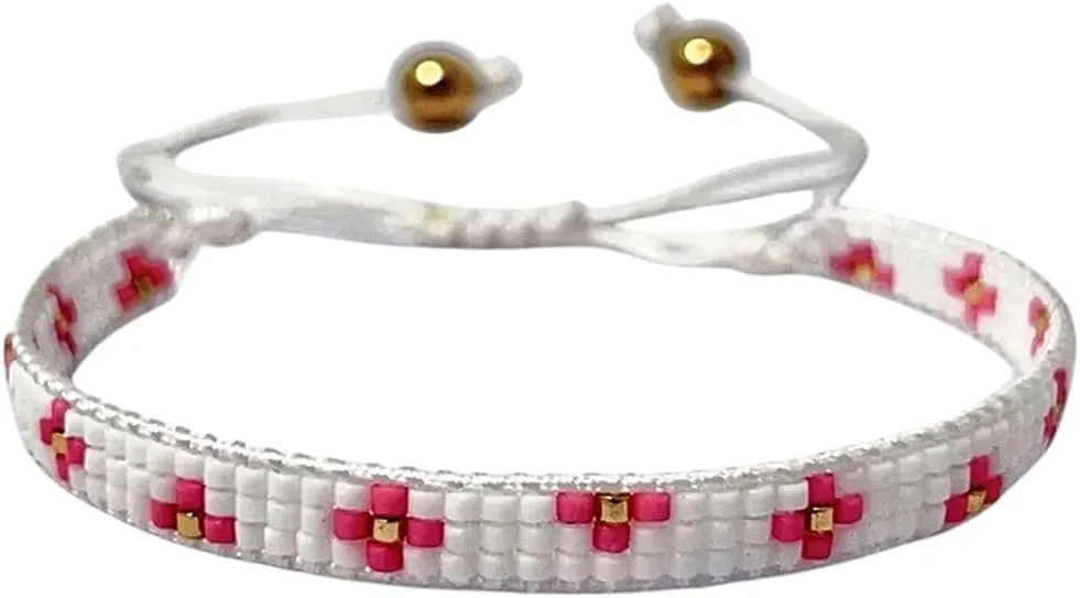 New 2025 1Pcs Colored Glass Bead Hand Woven Bracelet Simple Daily Jewelry Delicate Couple Bracelet Jewelry Gift Fashion Trendy Accessories Creative