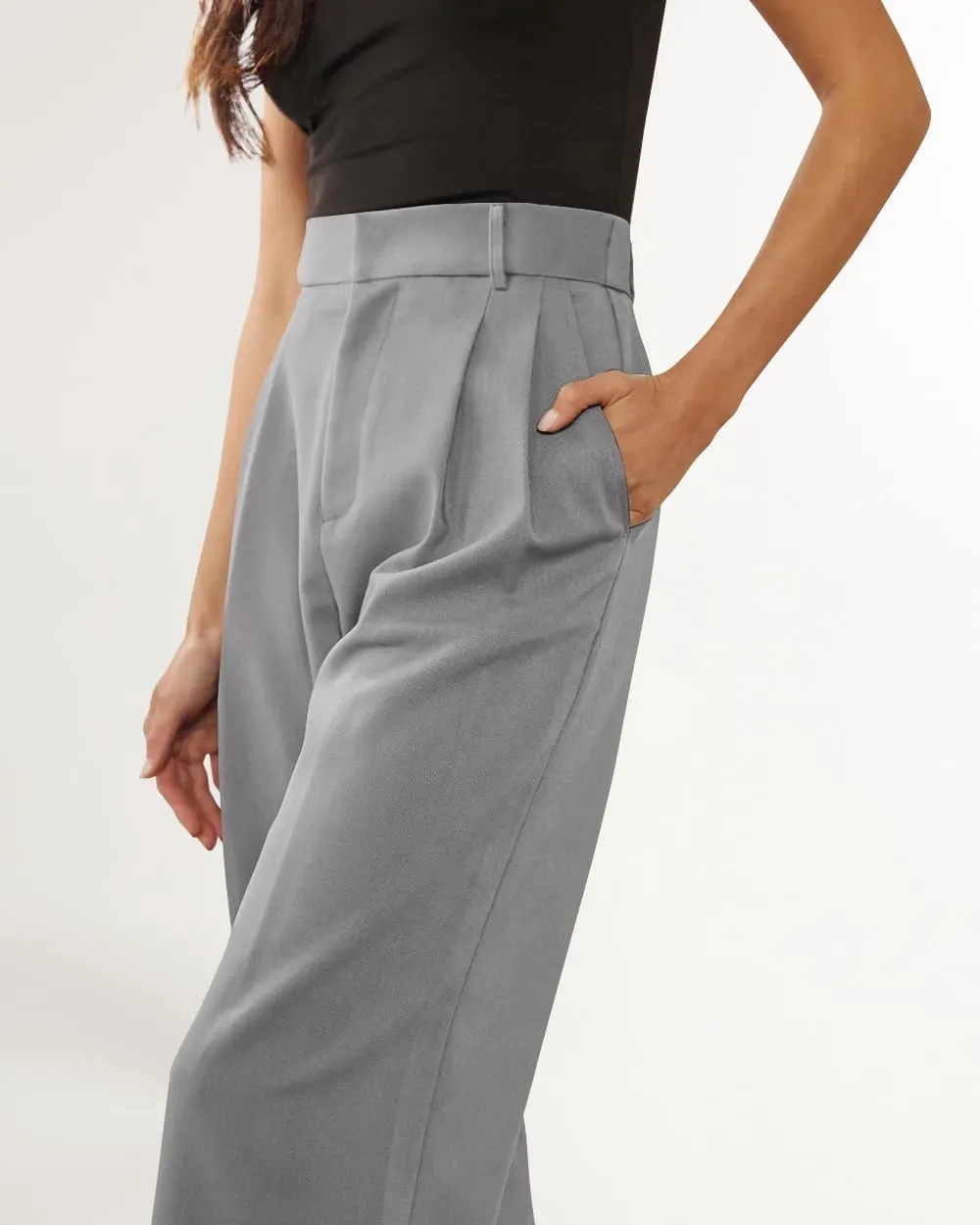 NIMIN Wide Leg Dressy Pants High Waisted Work Business Casual Slack 2025 Summer Flowy Palazzo Trousers with Pockets
