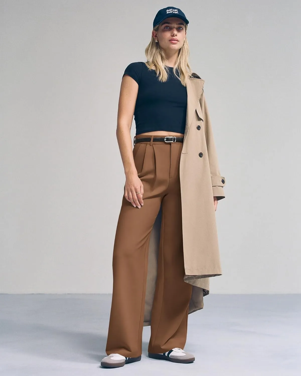 NIMIN Wide Leg Dressy Pants High Waisted Work Business Casual Slack 2025 Summer Flowy Palazzo Trousers with Pockets