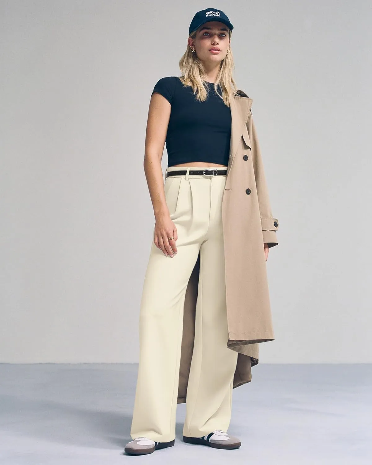NIMIN Wide Leg Dressy Pants High Waisted Work Business Casual Slack 2025 Summer Flowy Palazzo Trousers with Pockets