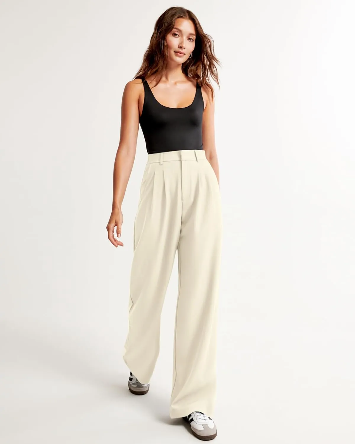 NIMIN Wide Leg Dressy Pants High Waisted Work Business Casual Slack 2025 Summer Flowy Palazzo Trousers with Pockets