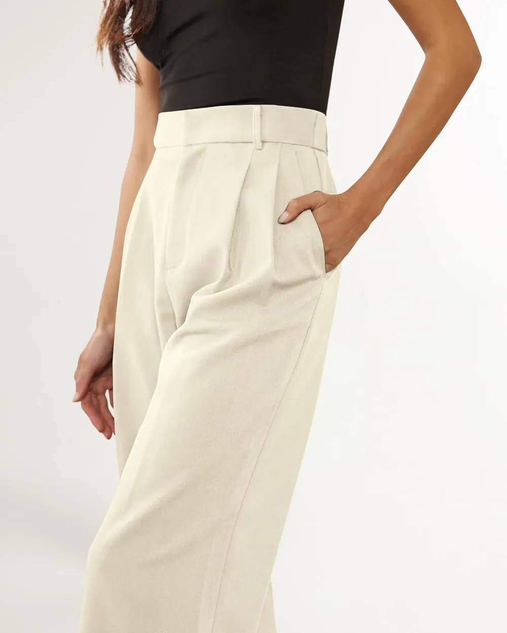 NIMIN Wide Leg Dressy Pants High Waisted Work Business Casual Slack 2025 Summer Flowy Palazzo Trousers with Pockets