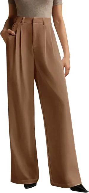 NIMIN Wide Leg Dressy Pants High Waisted Work Business Casual Slack 2025 Summer Flowy Palazzo Trousers with Pockets