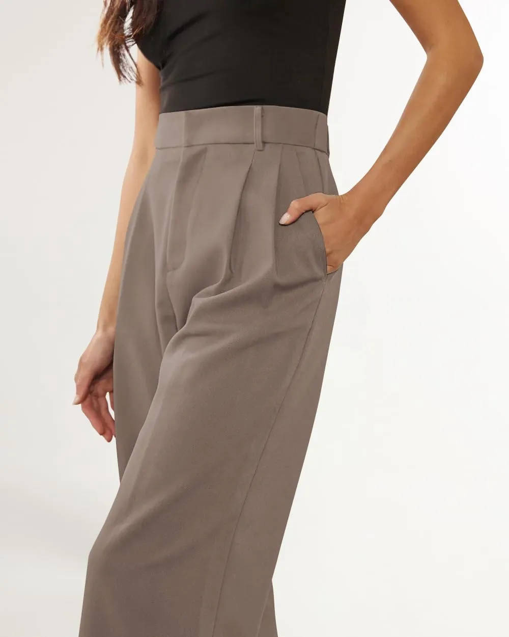 NIMIN Wide Leg Dressy Pants High Waisted Work Business Casual Slack 2025 Summer Flowy Palazzo Trousers with Pockets