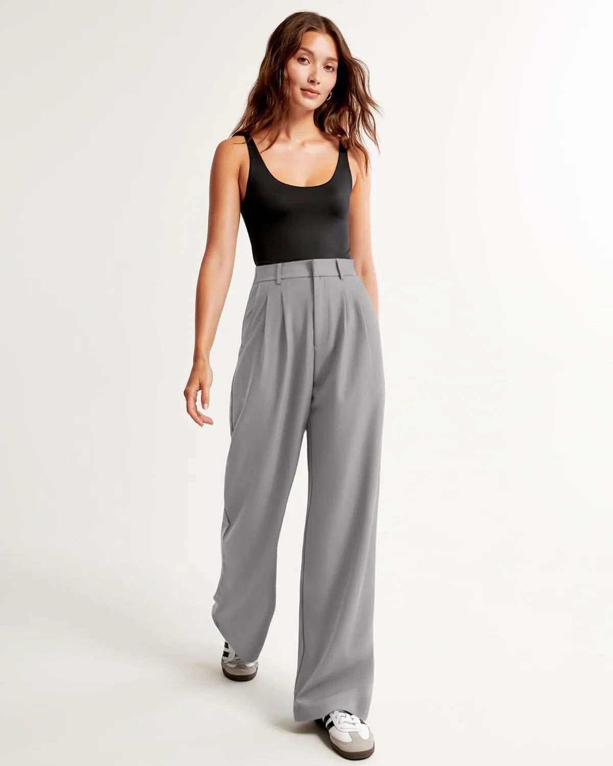 NIMIN Wide Leg Dressy Pants High Waisted Work Business Casual Slack 2025 Summer Flowy Palazzo Trousers with Pockets