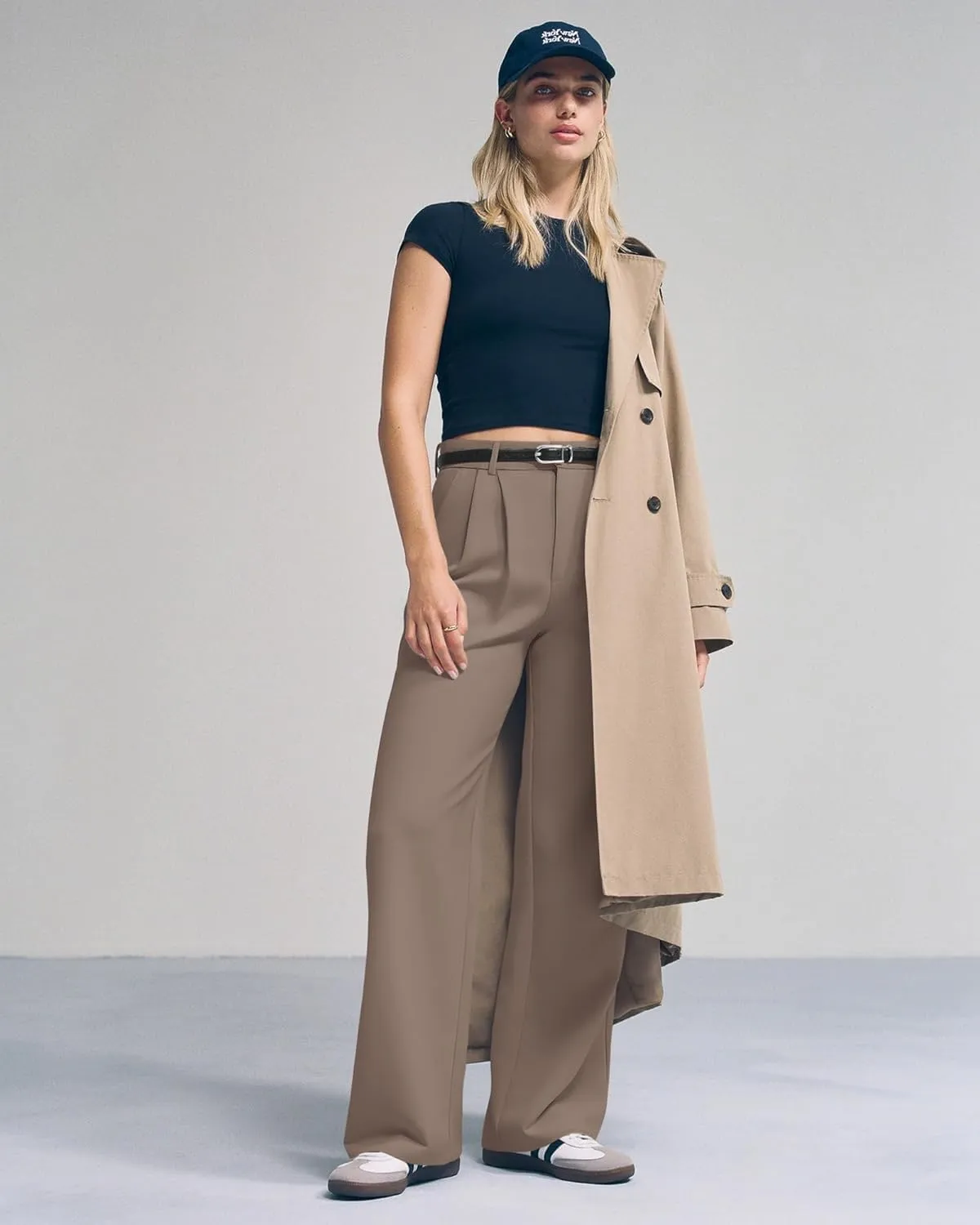 NIMIN Wide Leg Dressy Pants High Waisted Work Business Casual Slack 2025 Summer Flowy Palazzo Trousers with Pockets