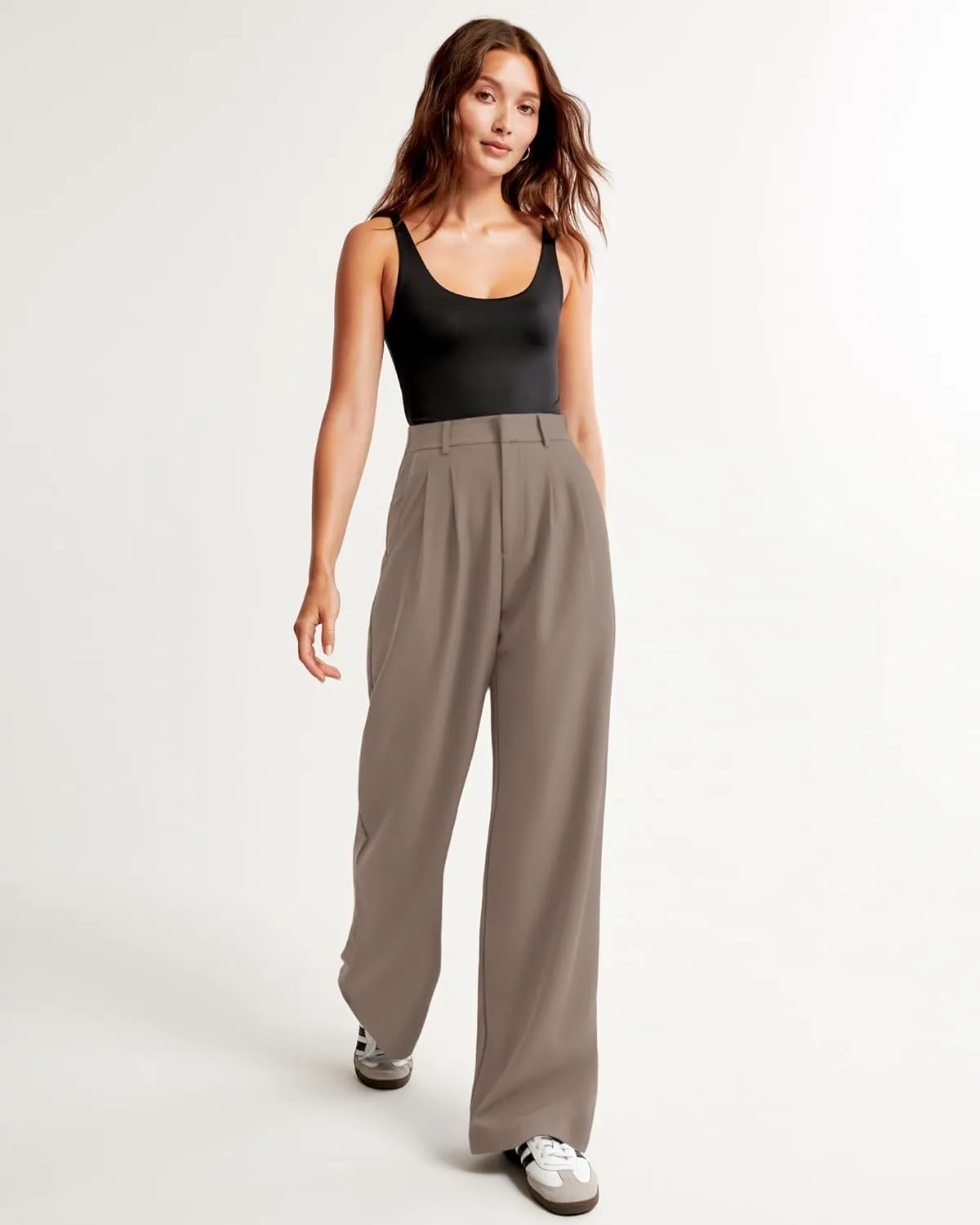 NIMIN Wide Leg Dressy Pants High Waisted Work Business Casual Slack 2025 Summer Flowy Palazzo Trousers with Pockets
