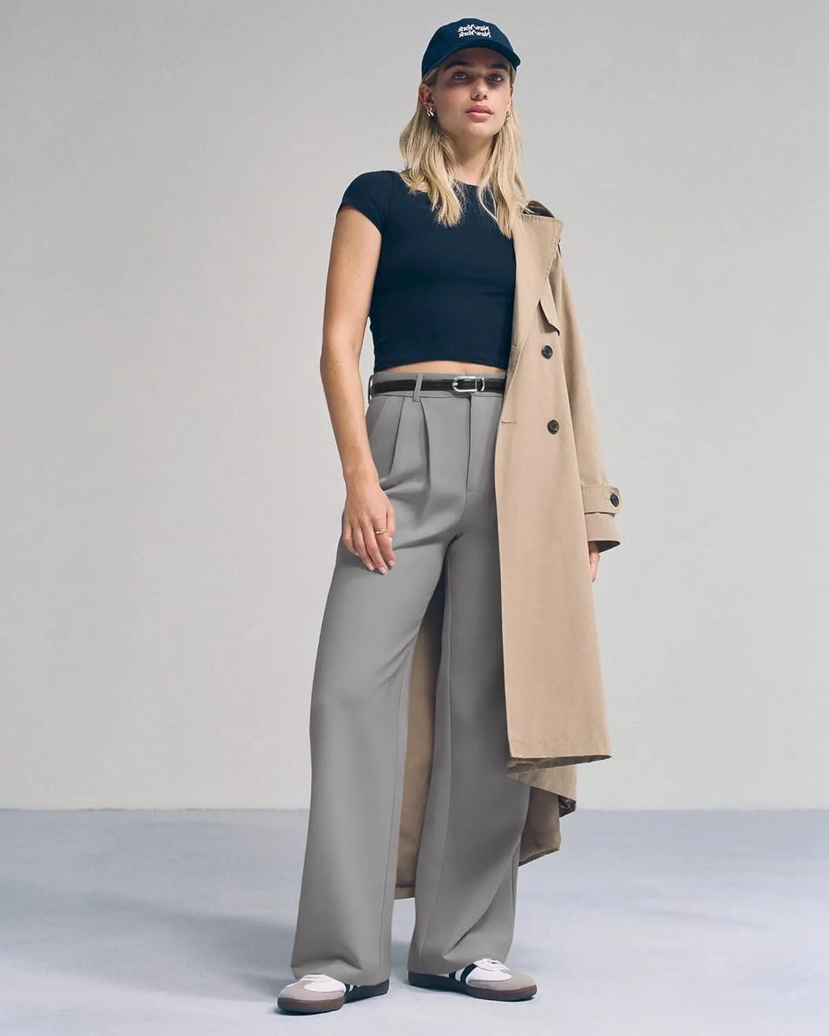 NIMIN Wide Leg Dressy Pants High Waisted Work Business Casual Slack 2025 Summer Flowy Palazzo Trousers with Pockets