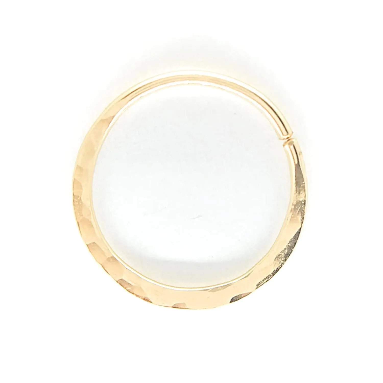 Nose Ring Piercing or Septum Jewelry in 18G, Gold Rose Gold - Silver, Diameter 6mm to 10mm Hypoallergenic, Seamless Hoop Hammered Textured