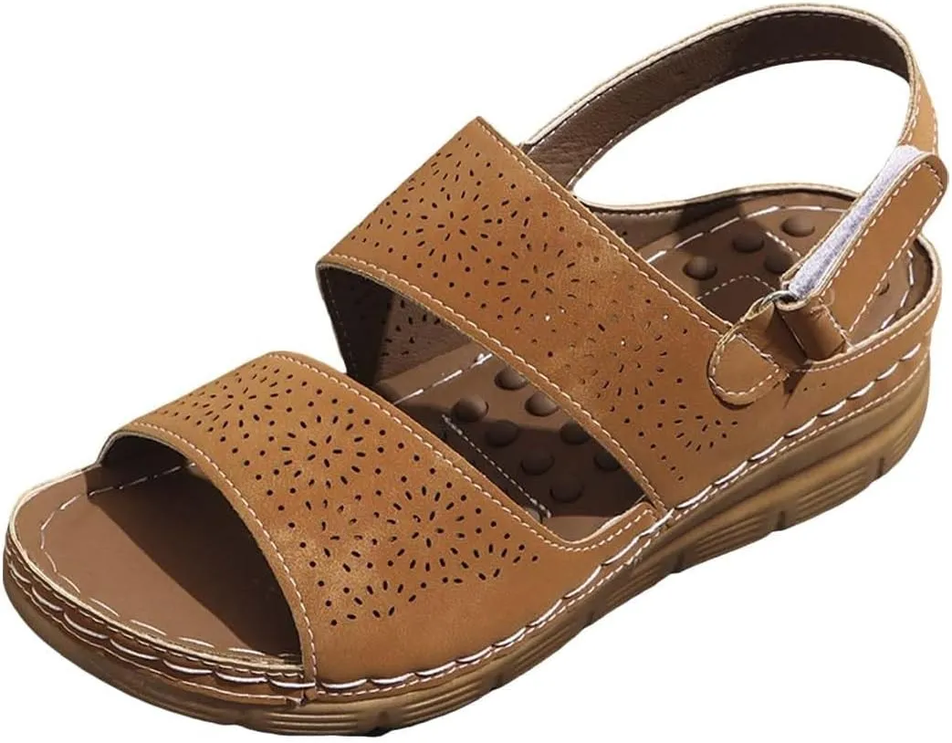 Orthopedic Sandals for Women Comfortable Dressy Womens Wedge Sandal Summer Walking Wedges Casual Platform Sandals with Adjustable