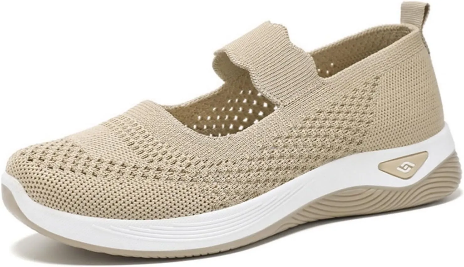 Orthopedic Shoes for Women Walking Shoes Comfortable Breathable Knit Slip On Sneakers Soft Orthopedic Slip-On Indoor Outdoor Casual Shoe Lightweight Wide Width Soft Sole Arch Support Non-Slip Shoe