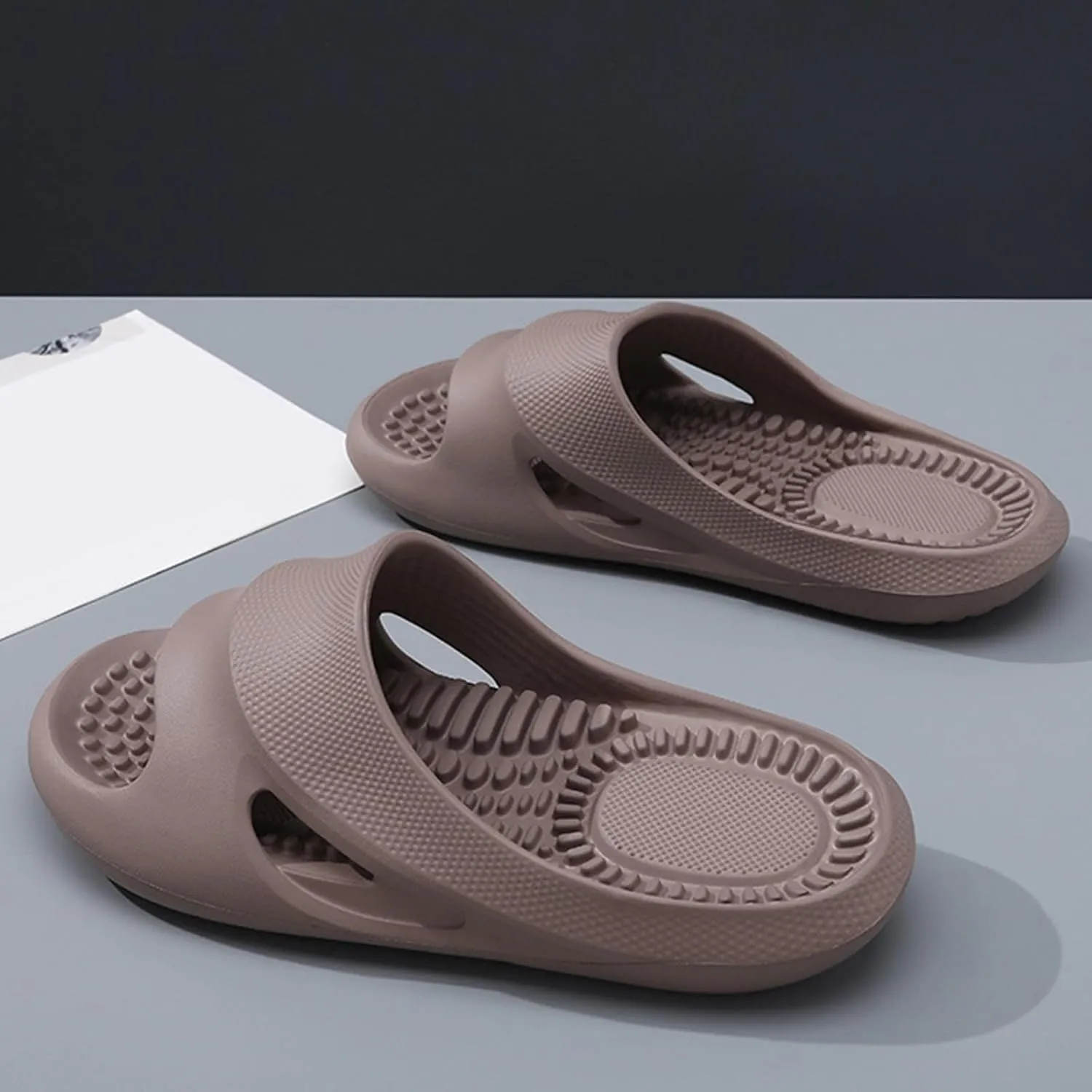 Orthopedic Slide Sandals for Women with Arch Support Pillow Slip on Sandals Lightweight Summer Wide Width House Slippers