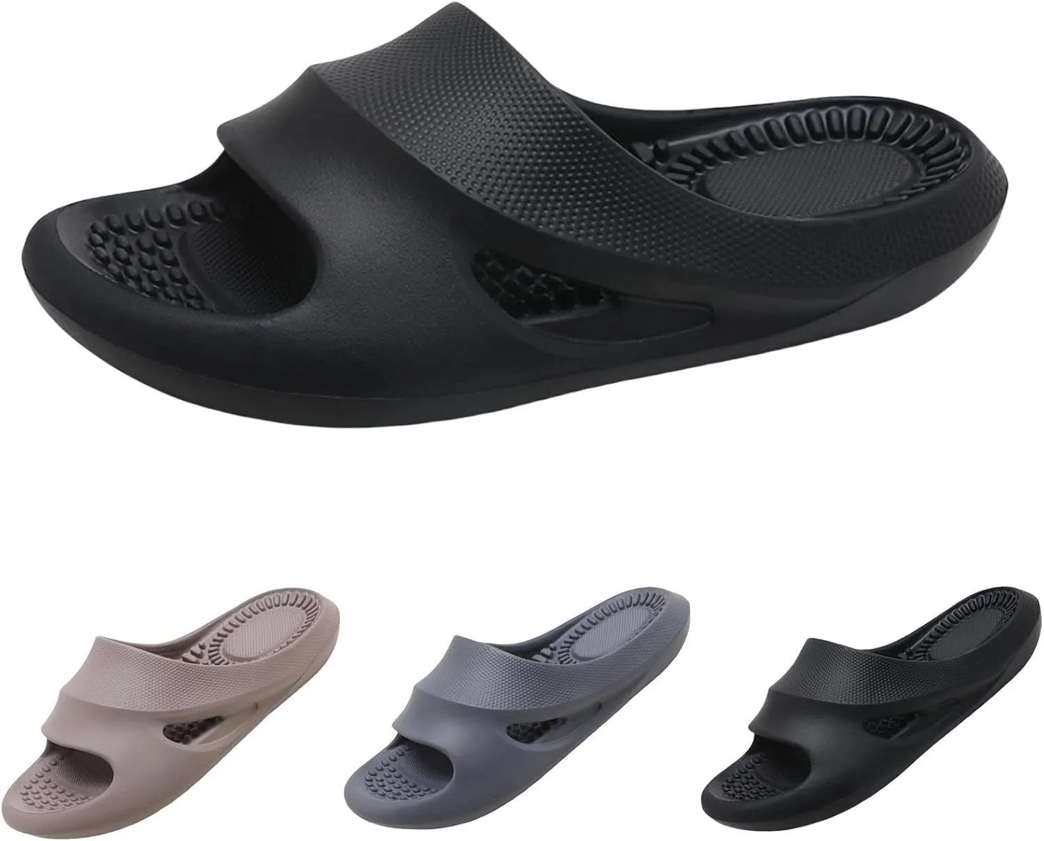 Orthopedic Slide Sandals for Women with Arch Support Pillow Slip on Sandals Lightweight Summer Wide Width House Slippers