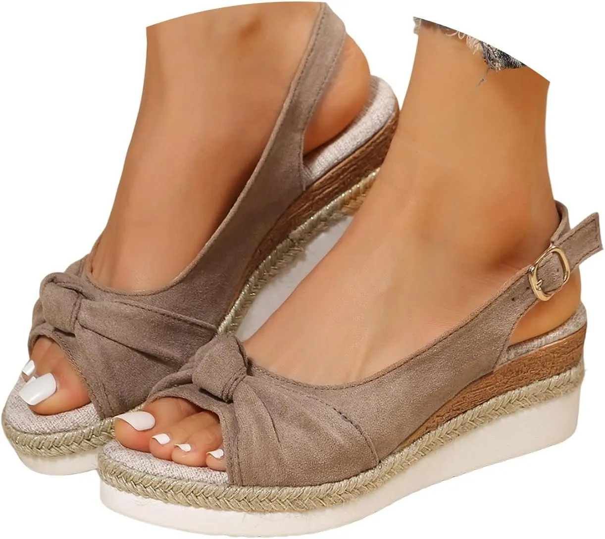 Orthopedic Wedge Sandals for Women Summer Dressy 2025 Womens Wedge Sandal Mid Heel Espadrilles Wedges Platform Sandals Casual Comfortable Orthotic Strappy Walking Sandals Shoes