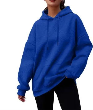 Oversized Hoodies For Women,2024 Fall Soft Fleece Long Sleeve Hoodies Pullover Tops Y2K Sweatshirts With Pockets