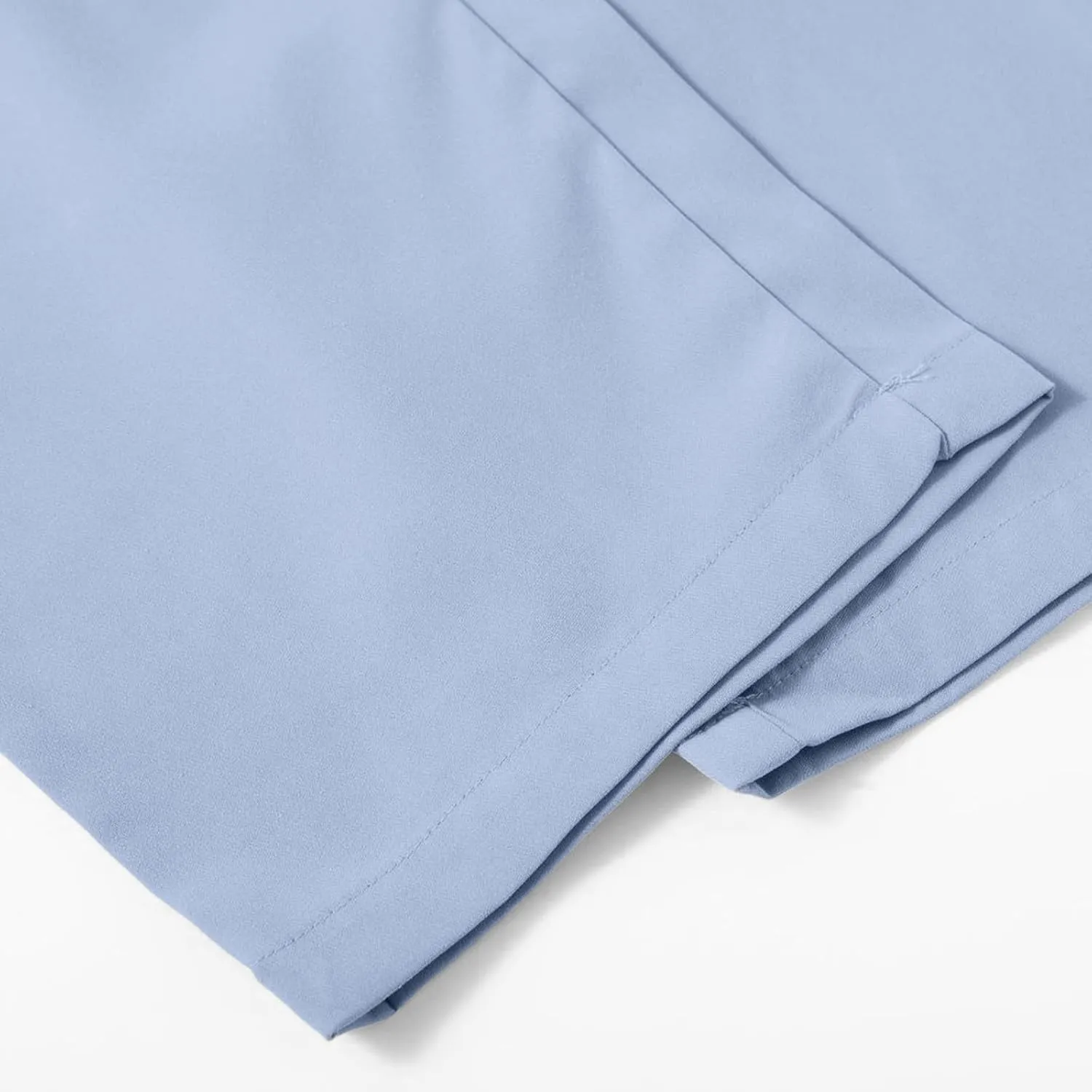 Pants for Men Casual Lightweight Relaxed Fit Chino Pant with Pocket Button Elastic Waistband Baggy Business Trousers