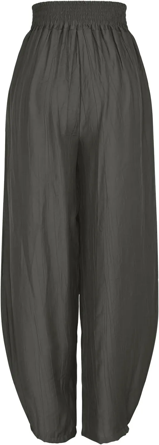 Pants for Women High Waist Casual Baggy Solid Color Sweatpants 2025 Summer Trousers Comfy Louge Pant with Pockets