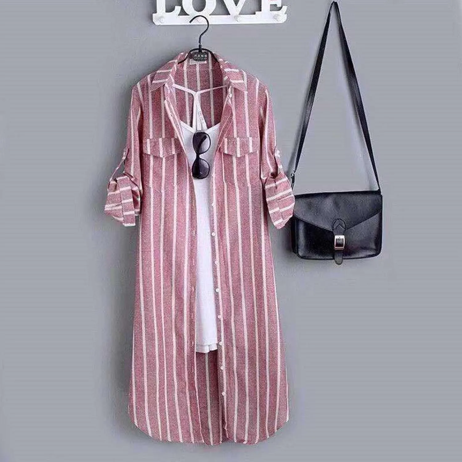Plaid Shirts for Women-Long Sleeve Work Shirts Open Front Cardigan Fall Outfits for Women 2024 Oversized Cardigan