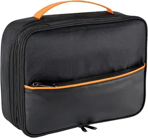 plplaaoo Travel Cable Organizer Bag,Electronic Organizer Pouch Bag,Portable Polyester Electronic Accessories Carry Case,Waterproof 3 Layers Travel Organizer Bag for Cord Charger Phone